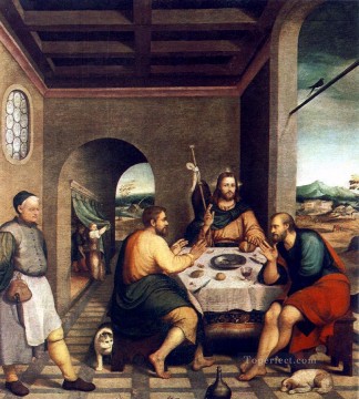Supper At Emmaus Jacopo Bassano Oil Paintings